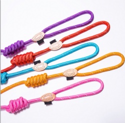 Reflective triangle leather dog leash,control rope