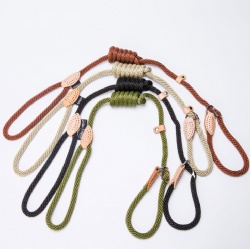 Nylon pet leash horse rope triangle leather control rope